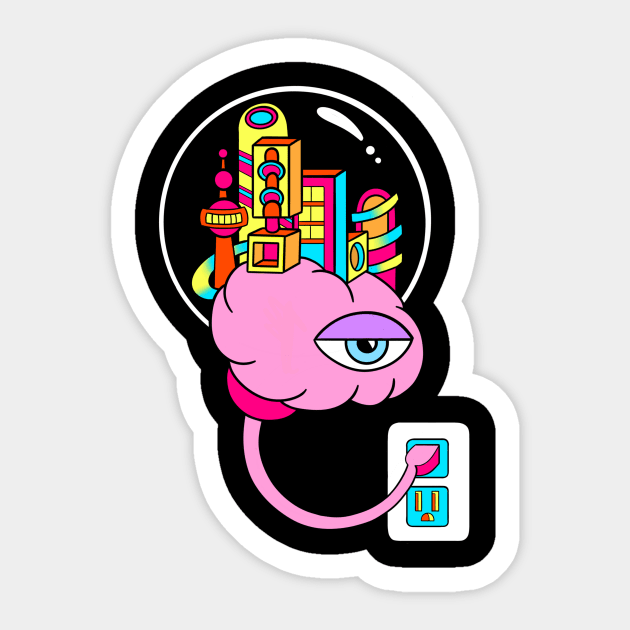 Braintopia Sticker by BluebrushArt